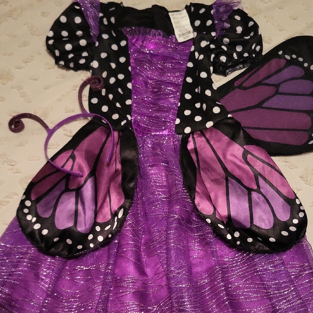 Purple Butterfly Kids Costume Size Medium